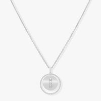 [Luna Brilliance]LUCKY MOVE MM SILVER DIAMOND NECKLACE