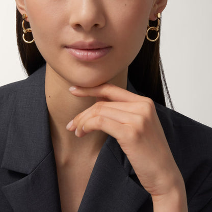 [Luna Brilliance]JUSTE NO DIAMOND DOUBLE EARRINGS