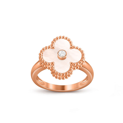 [LUXE]CLOVER DIAMOND RING ROSE GOLD COLLECTION