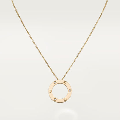 [Luna Brilliance]LOVE NECKLACE 16MM 3 DIAMONDS