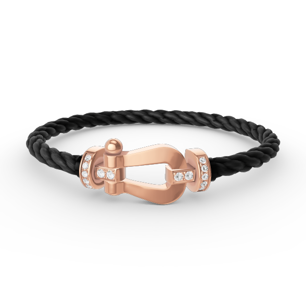 [Luna Brilliance]FORCE LARGE HORSESHOE HALF DIAMOND BRACELET ROSE GOLD