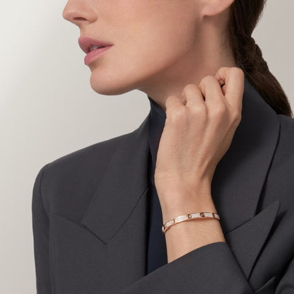 [Luna Brilliance]LOVE BRACELET 4.8MM DIAMOND-PAVED
