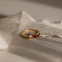 Toi et Moi Infinity Birthstone Ring