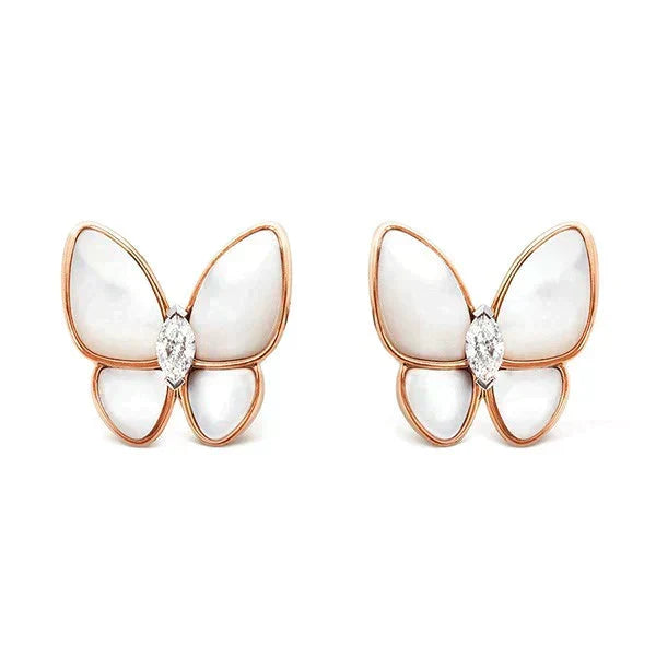 [Luna Brilliance]BUTTERFLY MOP DIAMOND EARRINGS