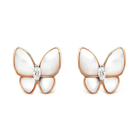 [Luna Brilliance]BUTTERFLY MOP DIAMOND EARRINGS
