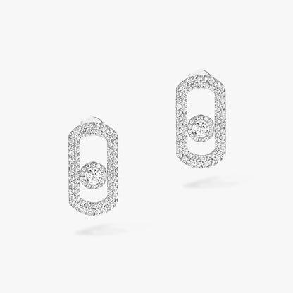 [Luna Brilliance]So Move Pave_-Set Diamond Earrings in Silver