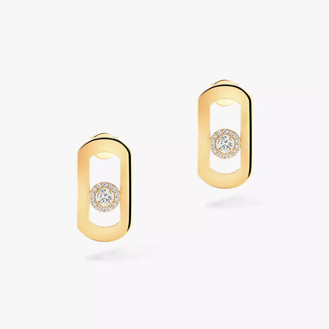 [Luna Brilliance]So Move Diamond Earrings in Yellow Gold