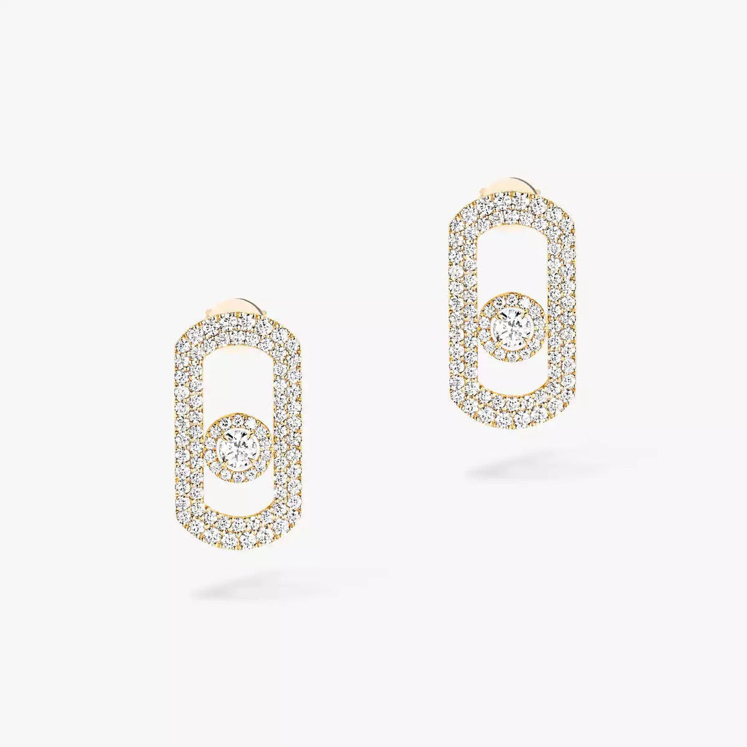[Luna Brilliance]So Move Pave_-Set Diamond Earrings in Silver