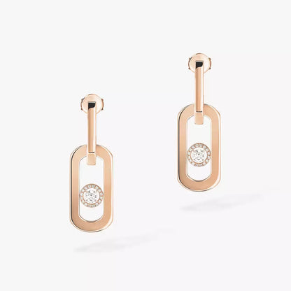 [LORA]So Move XL Diamond Pendant Earrings