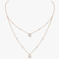 [Luna Brilliance]MY TWIN 2 ROW DIAMOND NECKLACE