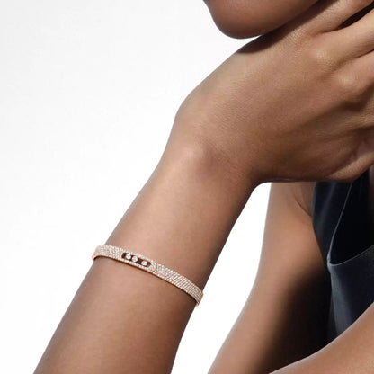 [Luna Brilliance]Move Noa Full Pavé Diamond Bangle Bracelet