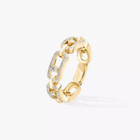 [LORA]Move Link Pave_-Set Diamond Ring in Gold