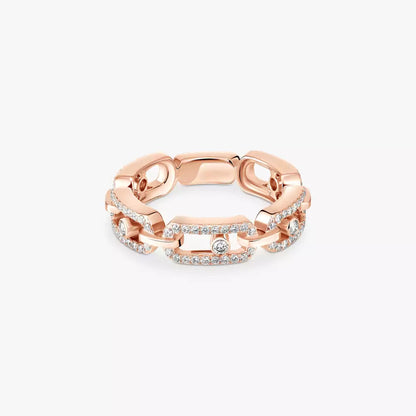 [LORA]Move Link Pave_-Set Diamond Ring in Gold