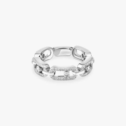 [LORA]Move Link Pave_-Set Diamond Ring in Gold