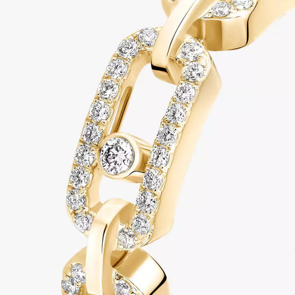 [LORA]Move Link Pave_-Set Diamond Ring in Gold