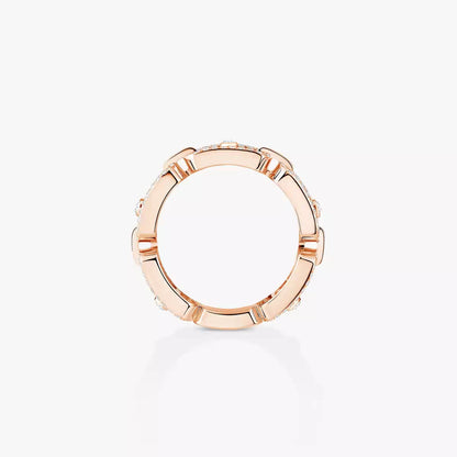[LORA]Move Link Pave_-Set Diamond Ring in Gold