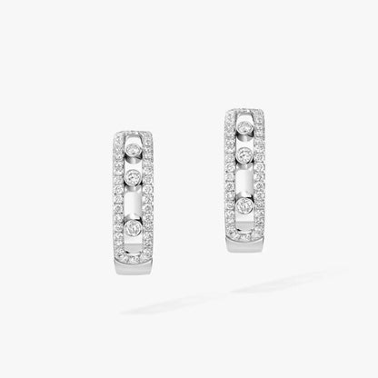 [LORA]Diamond Pave_ Hoop Earrings Move
