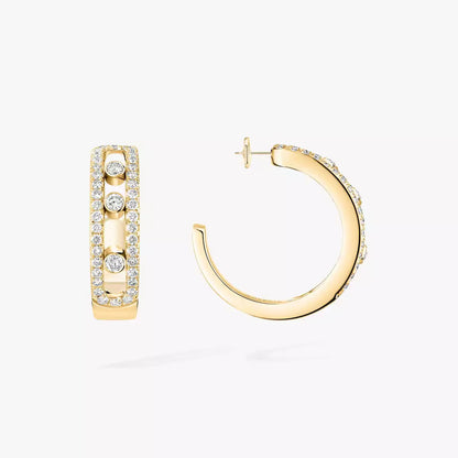 [LORA]Diamond Pave_ Hoop Earrings Move