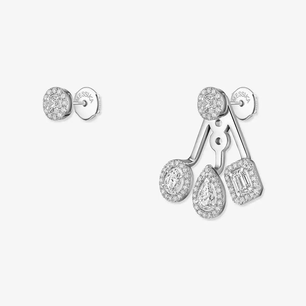 [Luna Brilliance] My Twin Trio  Diamond Earrings