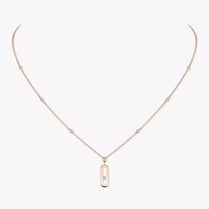 [Luna Brilliance] Move Uno Gold Diamond Long Necklace