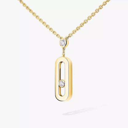[LORA] Move Uno Gold Diamond Long Necklace