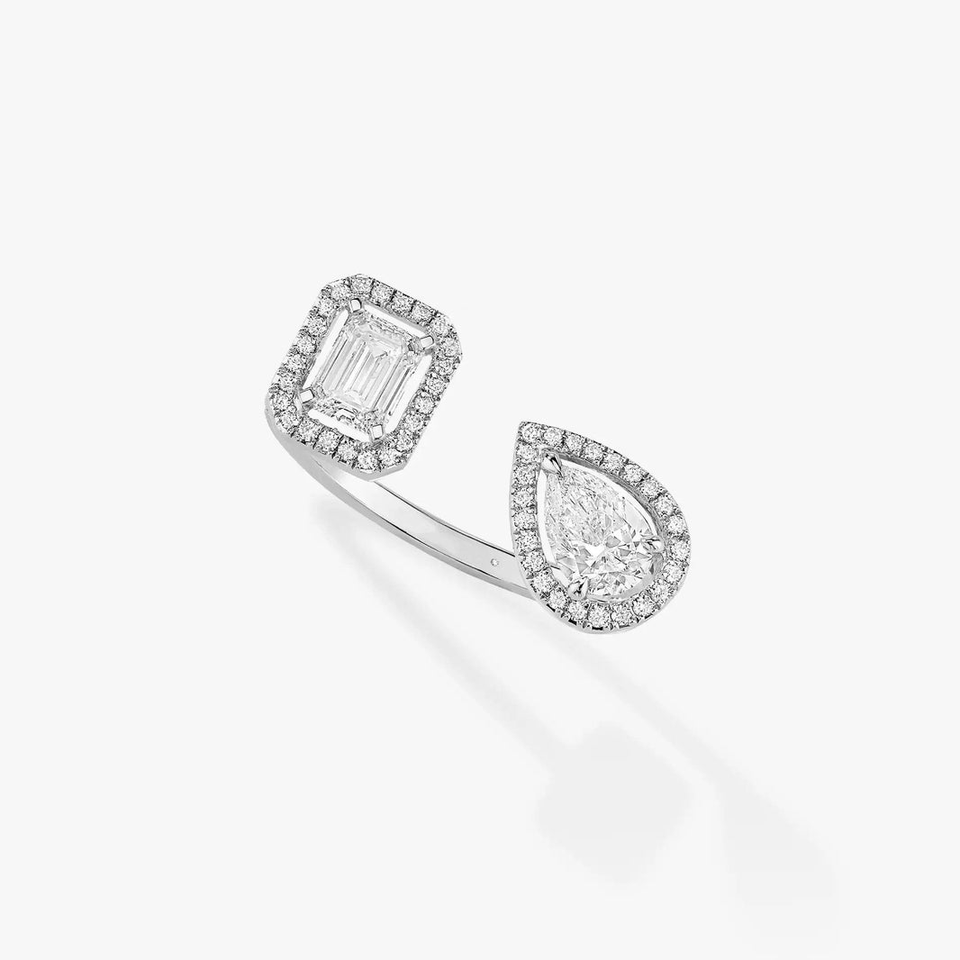 [Luna Brilliance]MY TWIN TOI & MOI SILVER DIAMOND RING