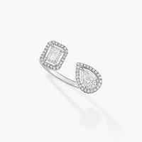 [Luna Brilliance]MY TWIN TOI & MOI SILVER DIAMOND RING