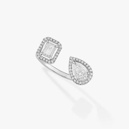 [Luna Brilliance]MY TWIN TOI & MOI SILVER DIAMOND RING