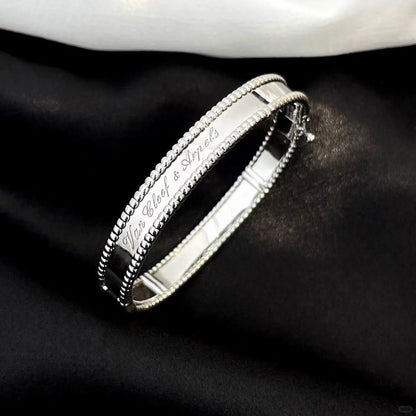 [Luna Brilliance]CLOVER PERLEE BRACELET SIGNATURE ENGRAVING SERIES