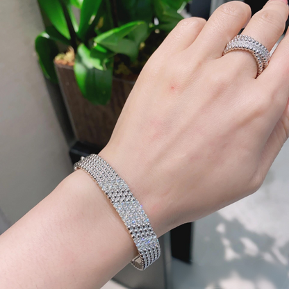 [Luna Brilliance]  FIVE-ROW DIAMOND BRACELET