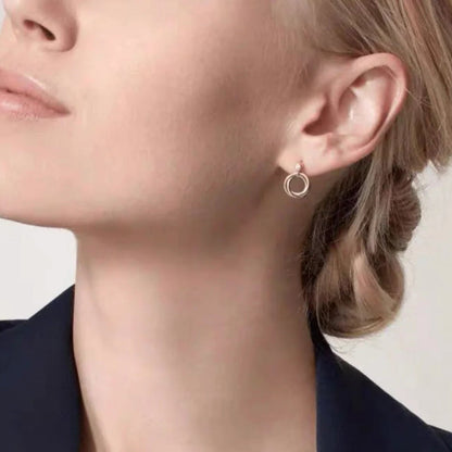 [Luna Brilliance]TRINITY ON DIAMOND  EARRINGS