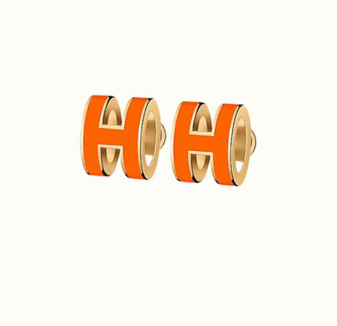[Luna Brilliance]MINI POP H EARRINGS ORANGE