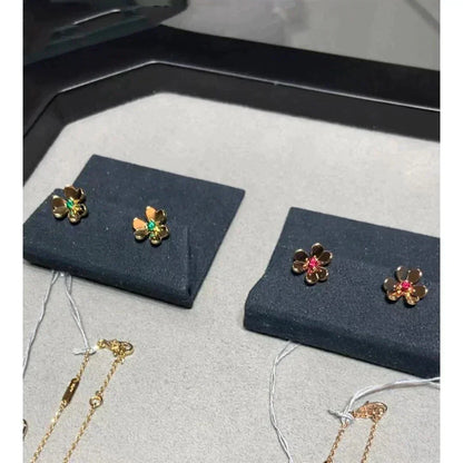 [Luna Brilliance]FRIVOLE  FLOWER PINK EARRINGS