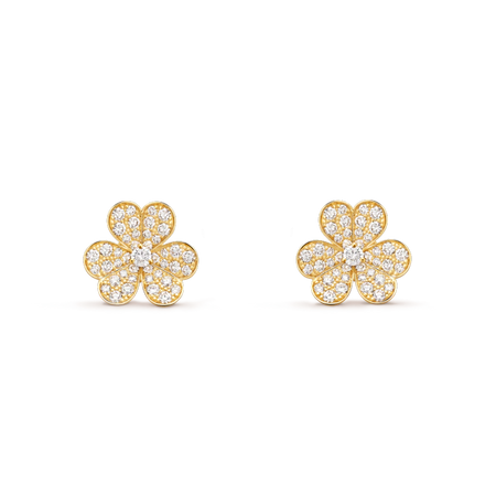 [Luna Brilliance]FRIVOLE GOLD FLOWER DIAMOND EARRINGS