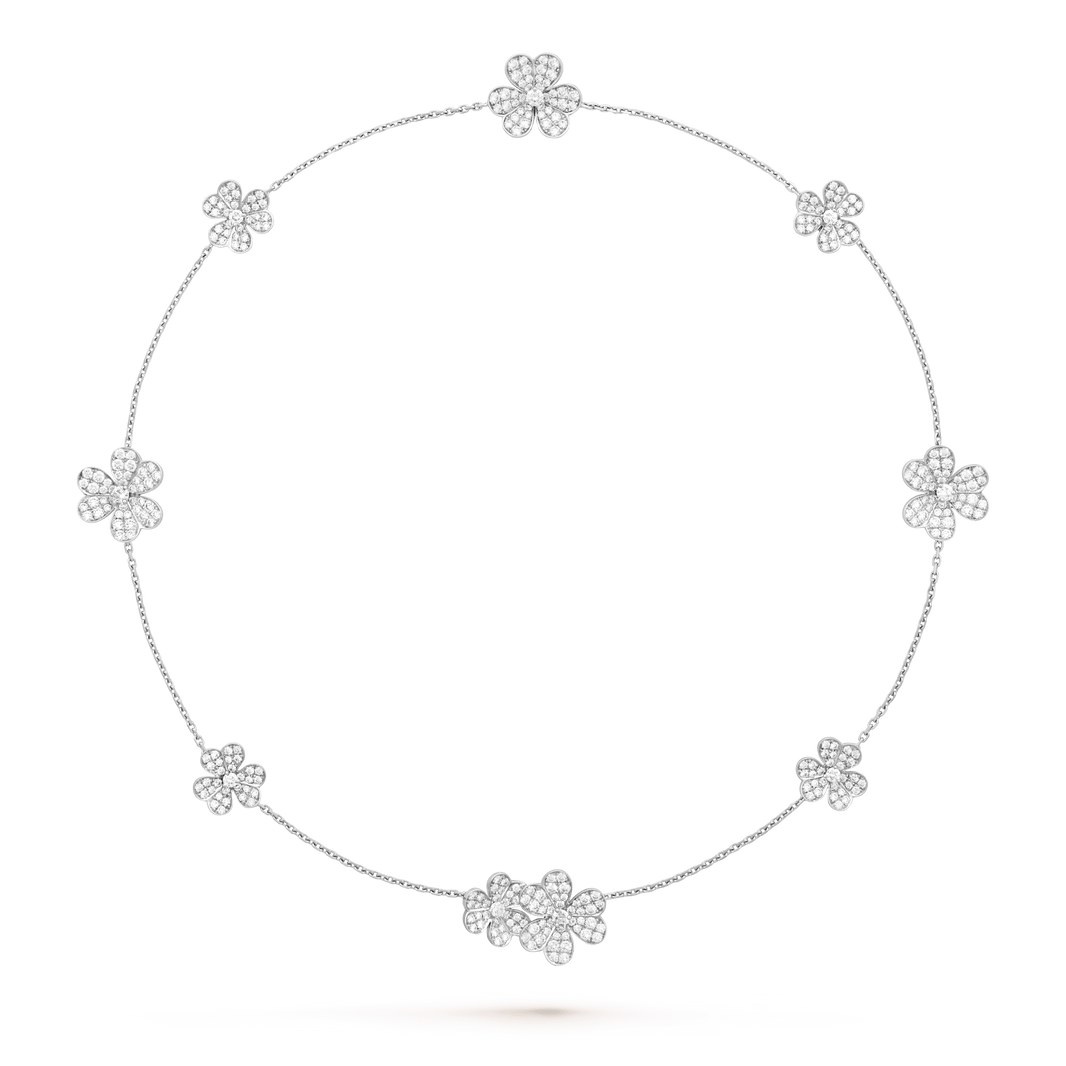 [Luna Brilliance]FRIVOLE SILVER 9 FLOWERS NECKLACE