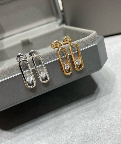 [LORA]MOVE UNO SMALL 1 DIAMOND EARRINGS