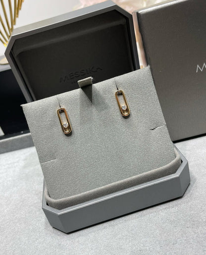 [Luna Brilliance]MOVE UNO SMALL 1 DIAMOND EARRINGS