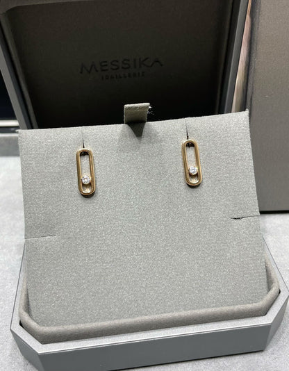 [Luna Brilliance]MOVE UNO SMALL 1 DIAMOND EARRINGS