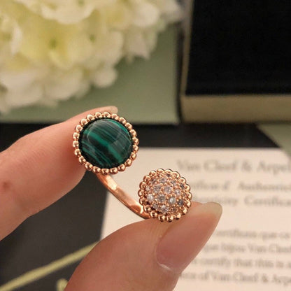 [Luna Brilliance]PERLEE COULEURS DIAMOND ROSE GOLD BETWEEN THE FINGER RING