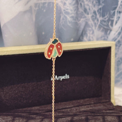 [Luna Brilliance]LUCKY SPRING 1 MOTIF PINK GOLD BRACELET