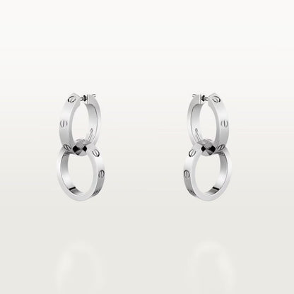 [Luna Brilliance]LOVE 3.3MM DANGLE EARRINGS